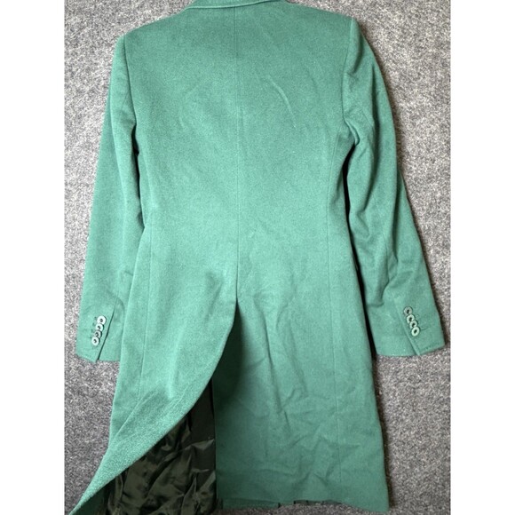 TAGLIATORE Italian Green Cashmere Blend Double-Breasted Long Coat Size 40 US S/M - Picture 8 of 11